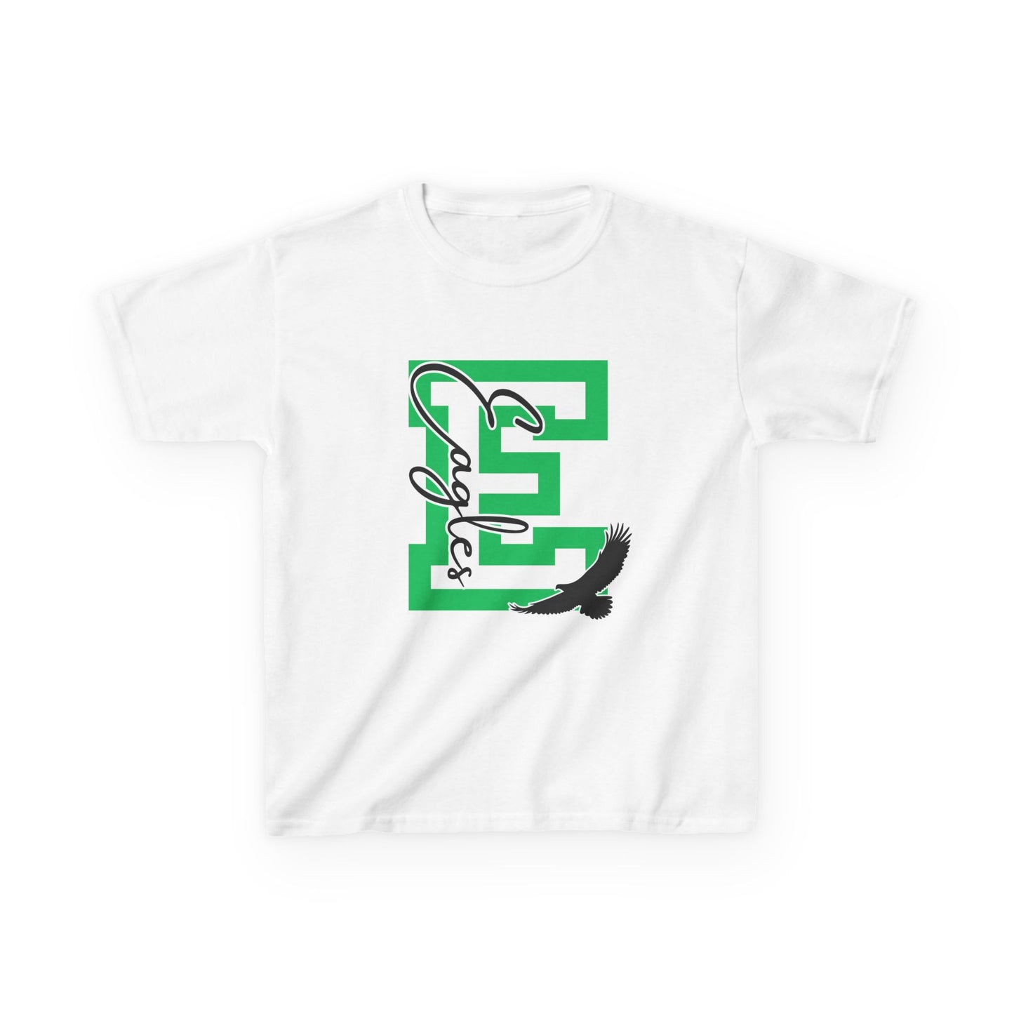 Kids E is for Eagles Monogram Tee