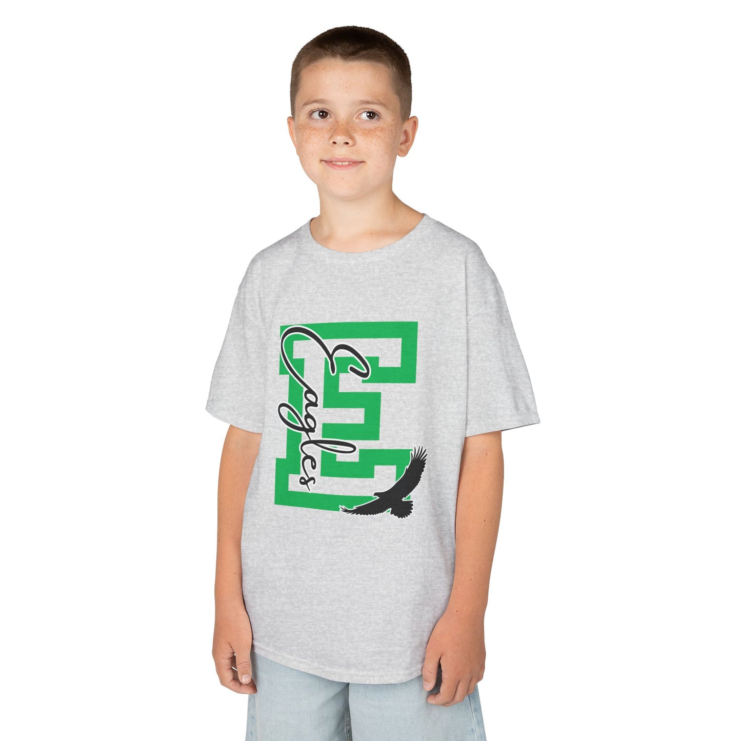 Kids E is for Eagles Monogram Tee