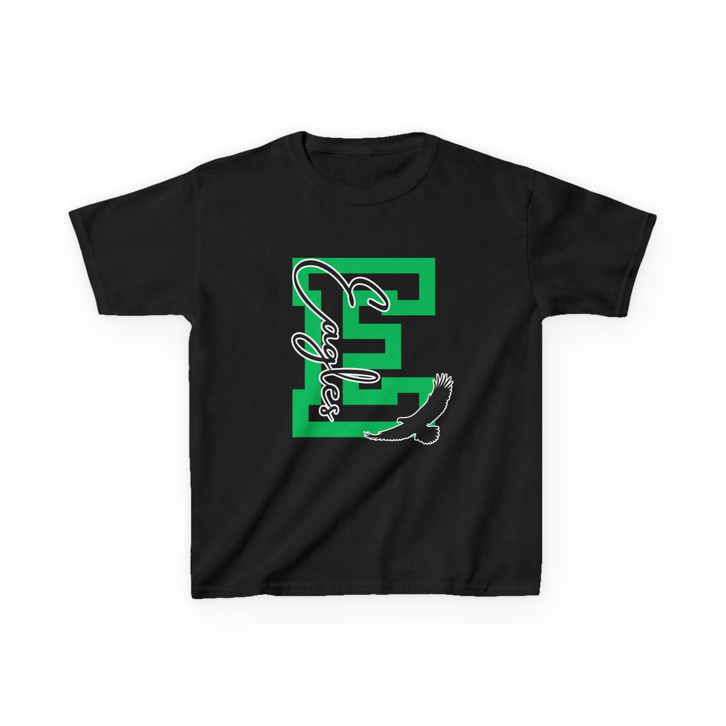 Kids E is for Eagles Monogram Tee
