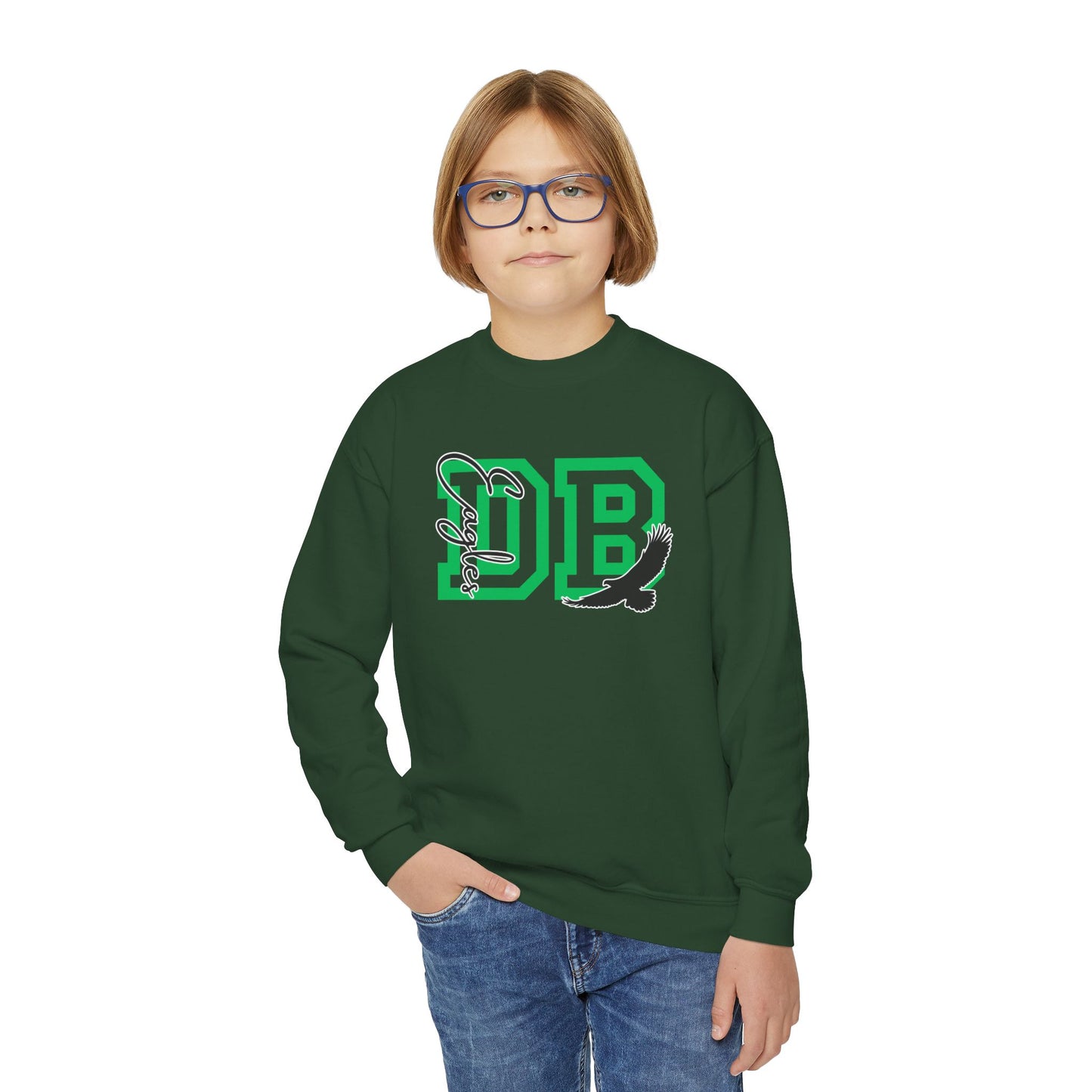 Youth DB Monogram Crewneck Sweatshirt