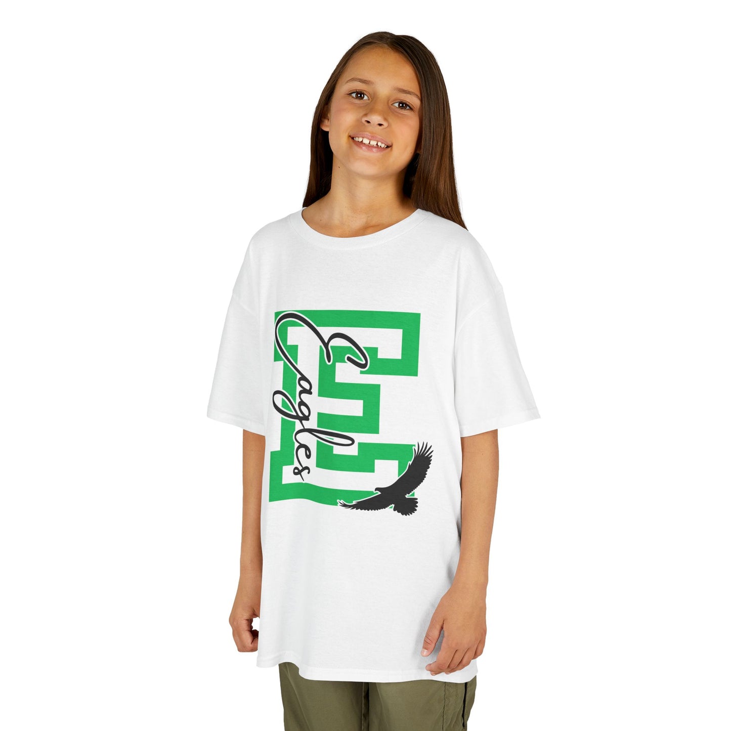 Kids E is for Eagles Monogram Tee