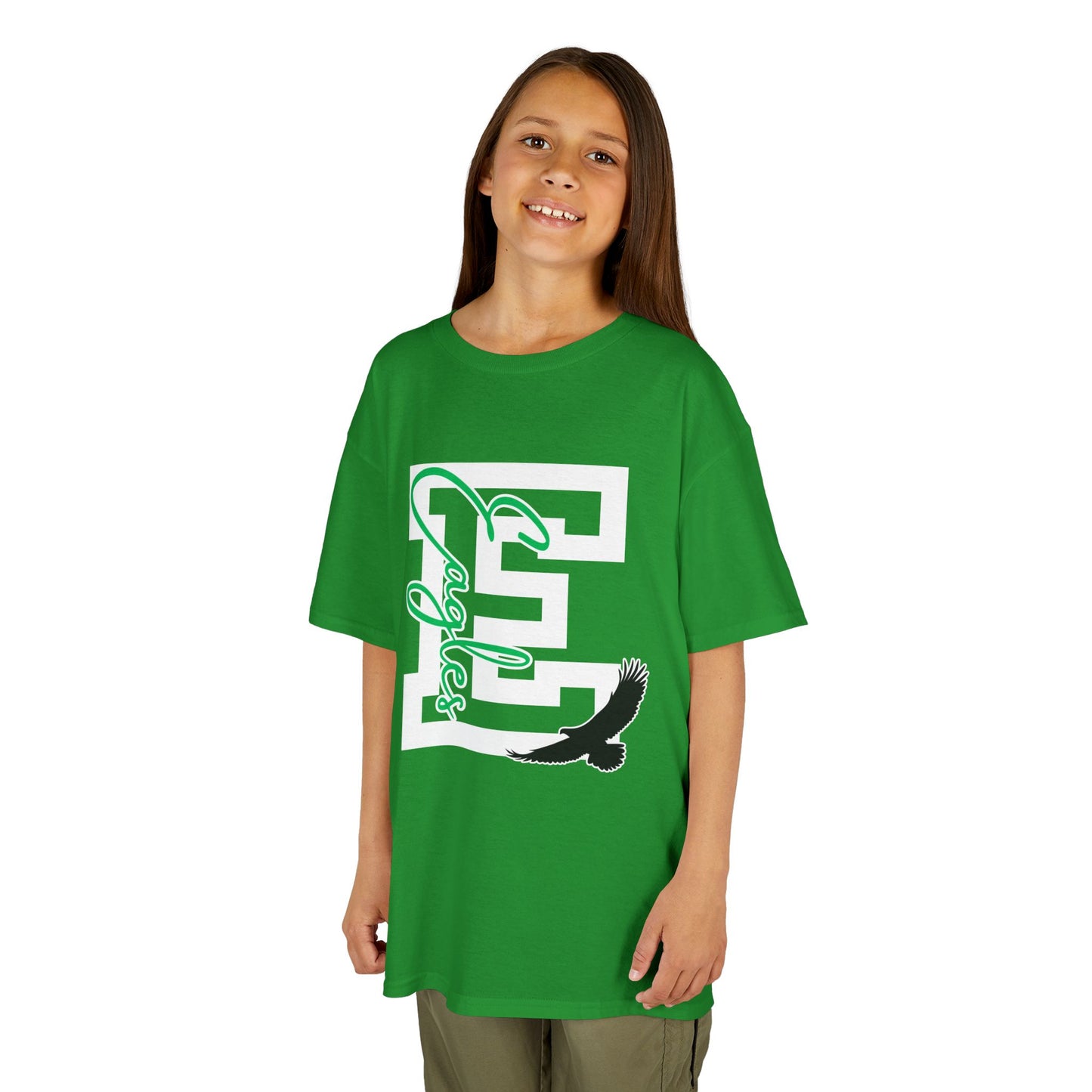 Kids E is for Eagles Monogram Tee