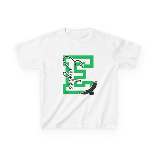 Kids E is for Eagles Monogram Tee