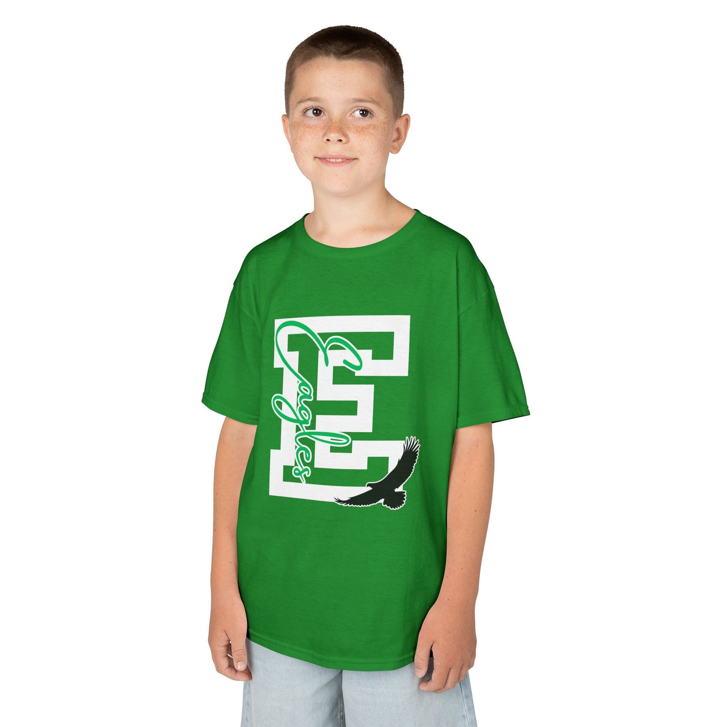 Kids E is for Eagles Monogram Tee