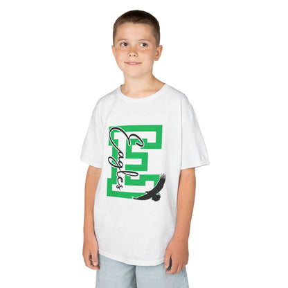 Kids E is for Eagles Monogram Tee