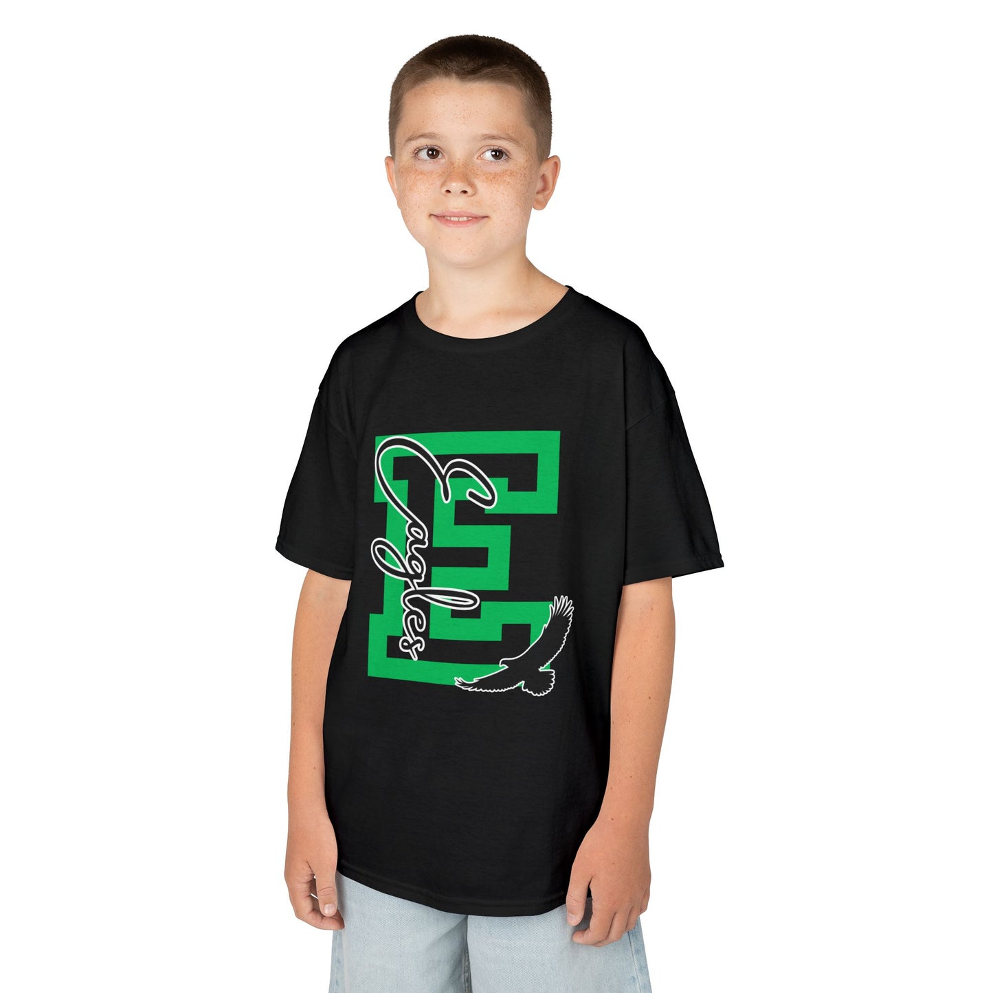 Kids E is for Eagles Monogram Tee